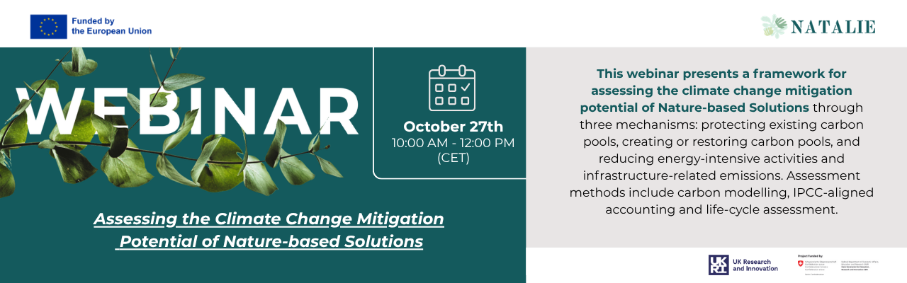 Webinar - Assessing the Climate Change Mitigation Potential of Nature-based Solutions
